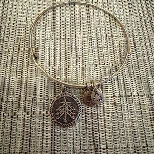 Alex and Ani 2014 Seven Swords Silver Charm Bangle Bracelet